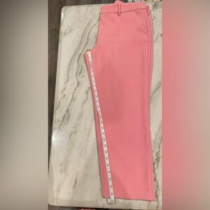 LOFT Curvy Riviera Slim Doubleface pants size 12 pink sea shell